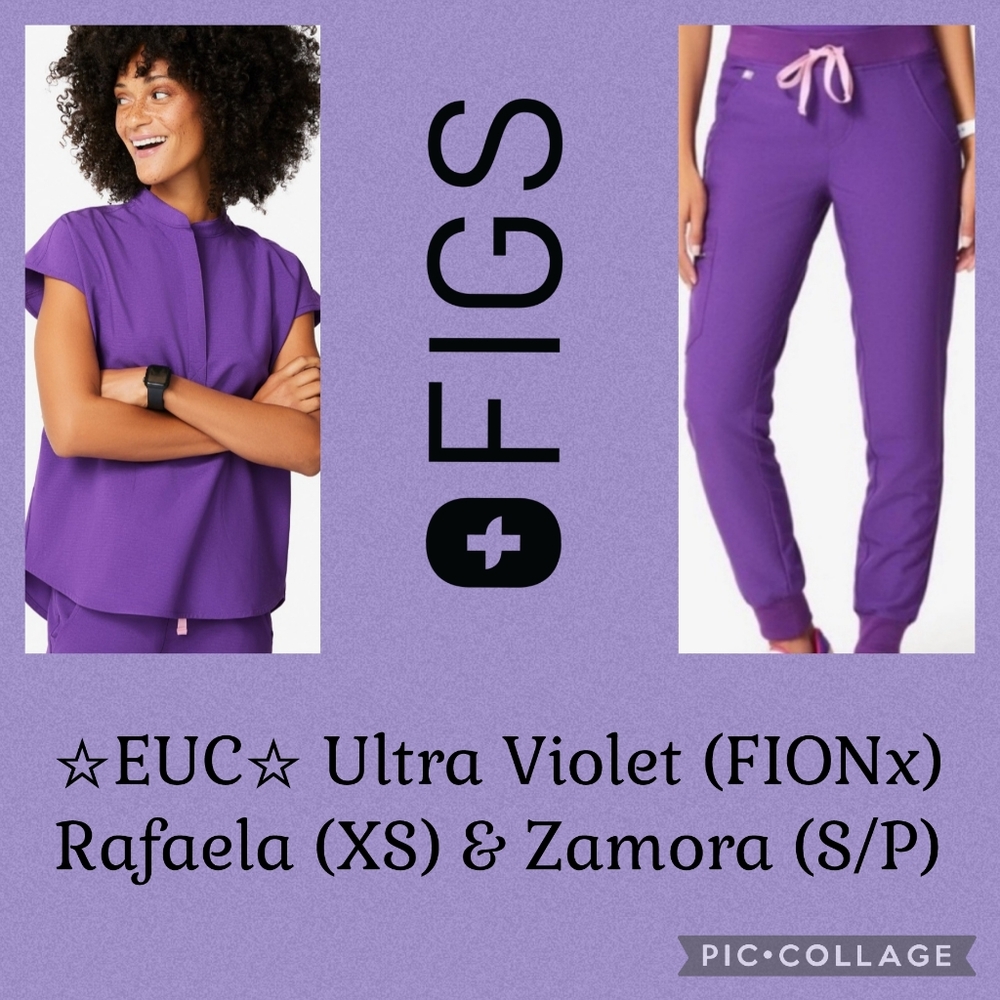 Figs Ultra Violet Rafaela Top and Zamora Pants